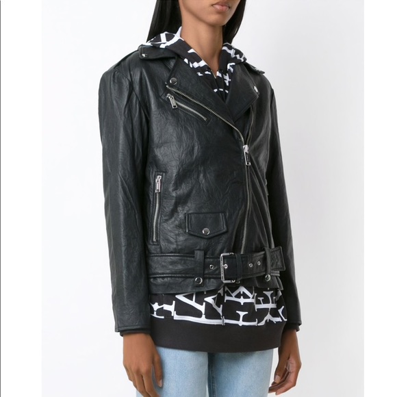 Michael Kors Calf Leather Jacket - Picture 4 of 7
